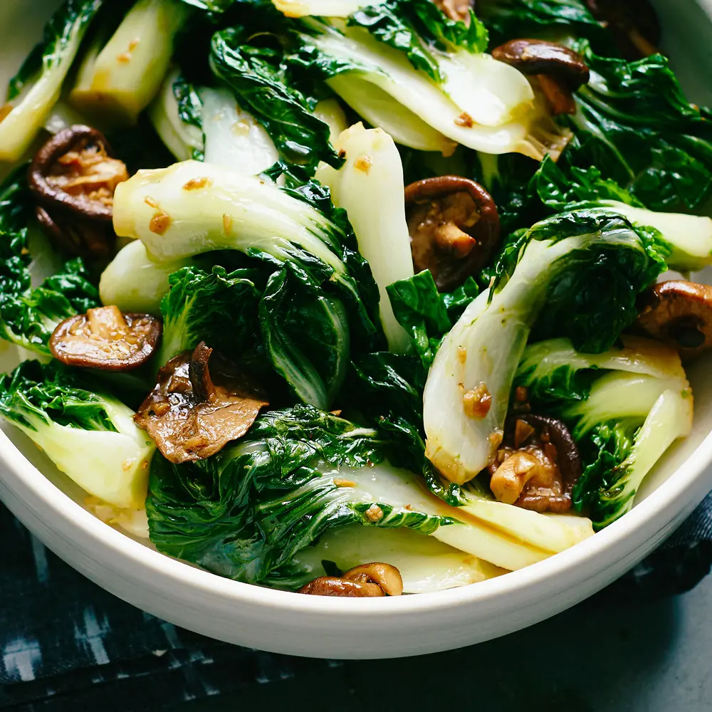 bok choy and mushroom