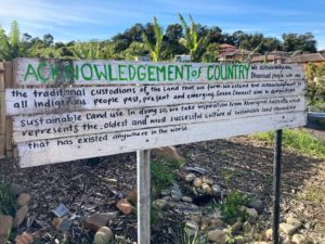 Acknowledgement of country on Green Connect farm